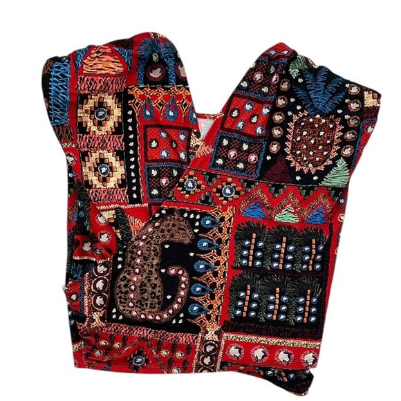 NWT Anthropologie x Farm Rio Geo Crop Top - Picture 5 of 9